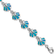 Rhodium Over Sterling Silver 7 Inch Lab Created Opal Inlay Shell Bracelet