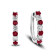 1.15ctw Ruby and Diamond Hoop Earrings in 14k White Gold