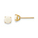14k Yellow Gold Children's 5mm Round Opal Stud Earrings