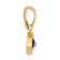 14k Yellow Gold Polished Cubic Zirconia and Multi-Color Enamel Evil Eye Pendant