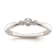 Rhodium Over 14K White Gold Petite Beaded Edge Round Diamond Ring 0.1ctw