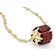Red Garnet Station Necklace In 18K Gold Over Sterling Silver 3.36ctw