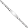 Rhodium Over 14k White Gold Polished Soft Diamond Shape Mariner Link ID Bracelet