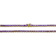 Amethyst Color CZ Tennis Necklace In 14K Gold Over Sterling Silver