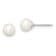 Rhodium Over Sterling Silver 5-6mm White Round FWC Pearl Stud Earrings