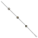 Rhodium Over Sterling Silver 8-9mm Baroque 3stat Tahit Saltwater Pearl Bracelet