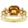 Citrine And White Zircon Ring In 18K Gold Over Sterling Silver 2.73ctw