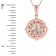 1.28cttw Morganite and Diamond Pendant in 14k Rose Gold