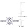 2 CT DEW Created Moissanite and 1/10 CT TW Diamond Engagement Ring in
14K White Gold