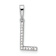 Rhodium Over 14k White Gold Diamond Letter L Initial Pendant