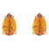 5x3mm Pear Shape Citrine 14k Yellow Gold Stud Earrings