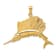 14k Yellow Gold Polished and Textured Sailfish Pendant
