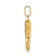 14k Yellow Gold Children's 3D Polished Dolphin Pendant