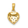 14K Two-tone Gold  Diamond Heart Pendant