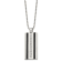 White Cubic Zirconia Stainless Steel Black IP-plated Men's Pendant With Chain