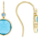 Sleeping Beauty Turquoise And Blue Diamond Drop Earrings In 18K Gold
Over Sterling Silver