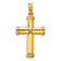 14k Yellow Gold 3D Polished Stamping Cross Pendant