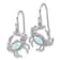 Rhodium Over Sterling Silver Larimar Crab Dangle Shepherd Hook Earrings