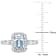 Aquamarine and Diamond 10K White Gold Ring 1ctw