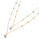 Pear Shape Freshwater Pearl Layered Necklace In 14K Gold Over Sterling Silver