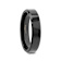 INFINITY Black Tungsten Ring with Beveled Edges 4mm