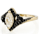 Diamond Simulant Marquise And Black Spinel Ring In 18K Gold Over
Sterling Silver 1.81ctw