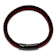 Stainless Steel Polished Black Ion Plated Black Leather and Red Fabric
8.25-inch Bracelet