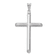 Rhodium Over 14k White Gold 3D Polished Tube Cross Pendant