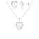 6-7mm Button White Freshwater Pearl and CZ Rhodium Over Sterling Earring
and Pendant W/Chain Set