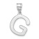 Rhodium Over 14k White Gold Polished Bubble Letter G Initial Pendant
