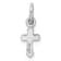 Rhodium Over Sterling Silver Child's November Yellow Preciosca Crystal
Cross Pendant