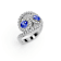 14K White Gold Tanzanite and Diamond Ring 1.28 ctw