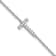 Rhodium Over 14k White Gold Diamond Sideways Letter T Bracelet