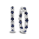 3.58ctw Sapphire and Diamond Hoop Earrings in 14k White Gold