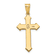 14k Yellow Gold Satin Passion Cross Pendant