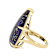 Purple Turquoise Large Oval Solitaire Ring In 18K Gold Over Sterling
Silver 30x20mm