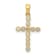 14K Yellow Gold Polished 1/10ct. Diamond Cross Pendant