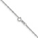 Rhodium Over 14k White Gold 1.1mm Solid Singapore 14 Inch Chain