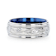 MARINER Titanium Milgrain Engraved Finish Men 's Wedding Ring with Blue
Plating Inside 8mm
