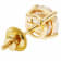 White Cubic Zirconia 14k Yellow Gold Studs With Velvet Gift Box 3.00ctw