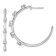 Rhodium Over 14K White Gold Lab Grown Diamond SI1/SI2, G H I, Hoop Earrings