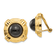 14k Yellow Gold Onyx Non-Pierced Stud Earrings