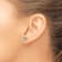 14K Yellow Gold 3ct. 7.5mm Round D E F Pure Light Moissanite Earrings