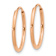 14k Rose Gold Polished 5/8" Endless Hoop Earrings