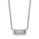 Rhodium Over Sterling Silver Polished Fancy Cubic Zirconia Bar Necklace
