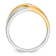 10K Two-tone Yellow and White Gold Diamond Men's Ring 0.15ctw