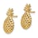14K Yellow Gold Textured Pineapple Stud Earrings