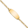 14k Yellow Gold Oval Figaro Link ID Bracelet