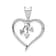 Rhodium Over 14k White Gold Diamond Heart Pendant