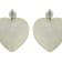 Off Park® Collection, White Seed Bead Heart Shape Earring